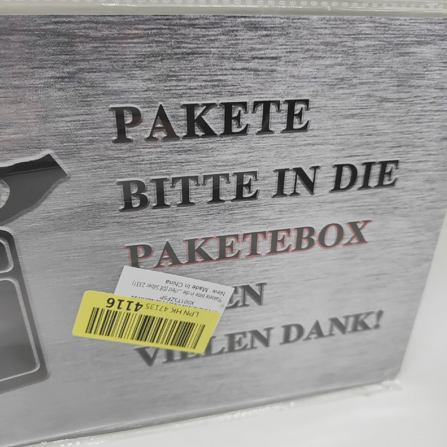 Paketebox Schild Verpackung Zubehör 20cm x 30cm Paktete Bitte Einlegen Hinweis
