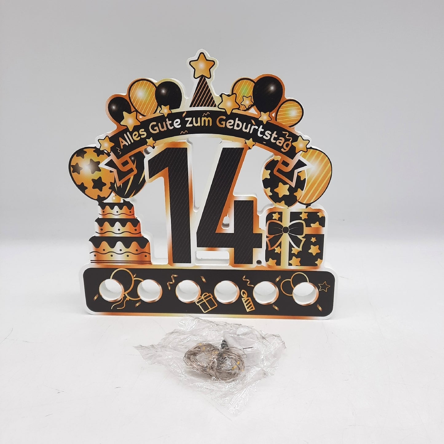 LED Lichterkette Geburtstag Geschenk Geldgeschenk Mädchen Junge Geburtstag Deko Party Beleuchtung für 14 Jahre