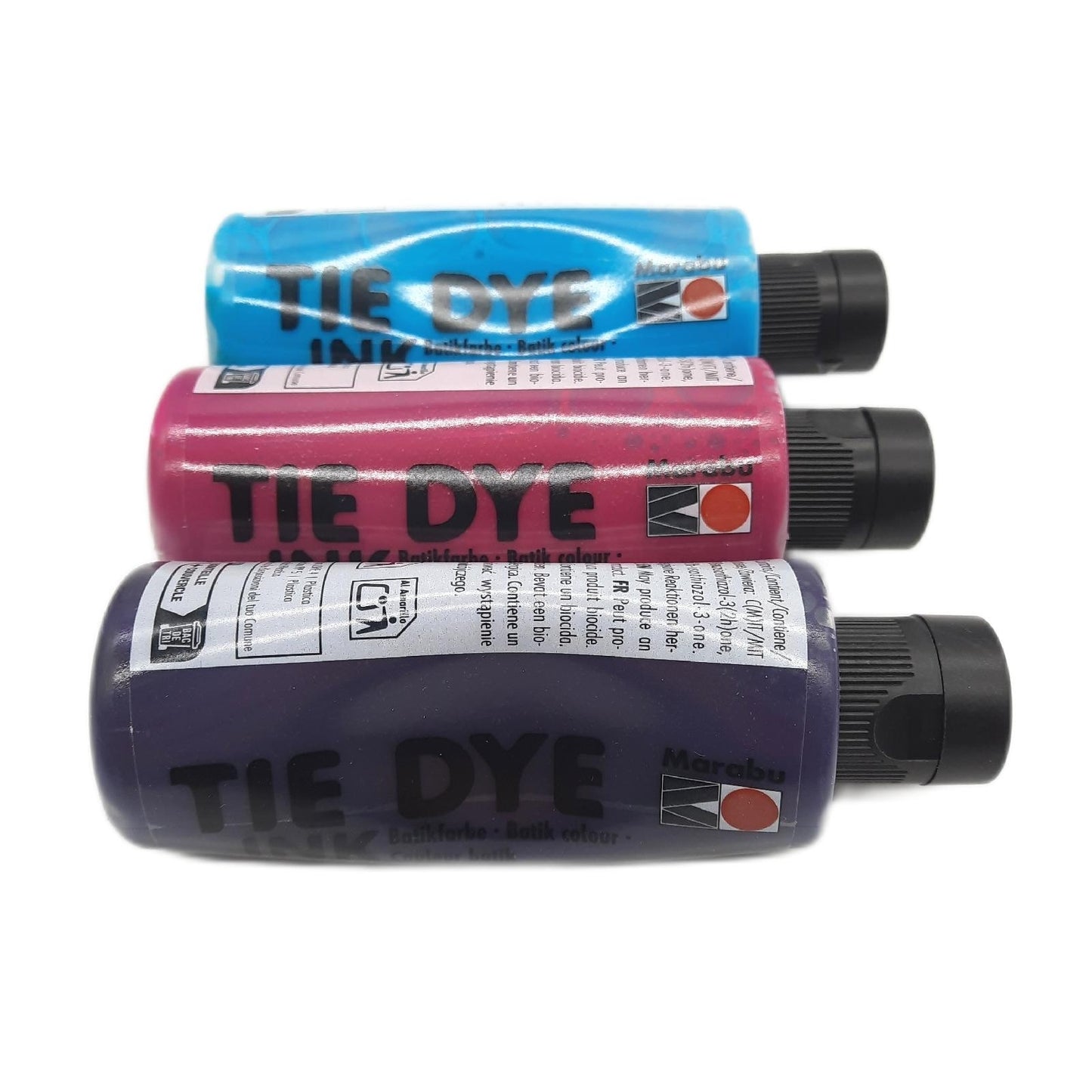 Marabu Batikfarben Bastelset Farbset TIE DYE INK Trend Farben auf Wasserbasis für Textilien