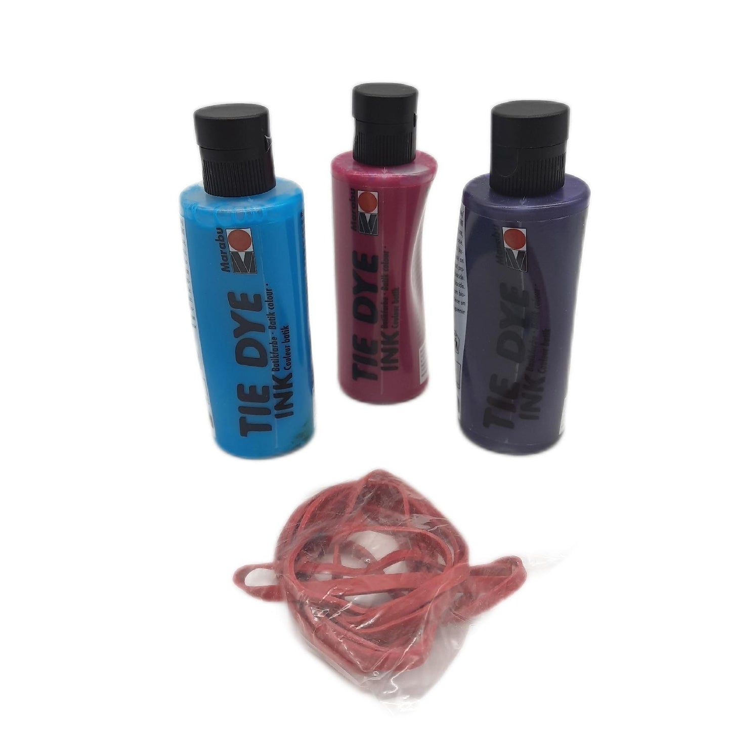 Marabu Batikfarben Bastelset Farbset TIE DYE INK Trend Farben auf Wasserbasis für Textilien