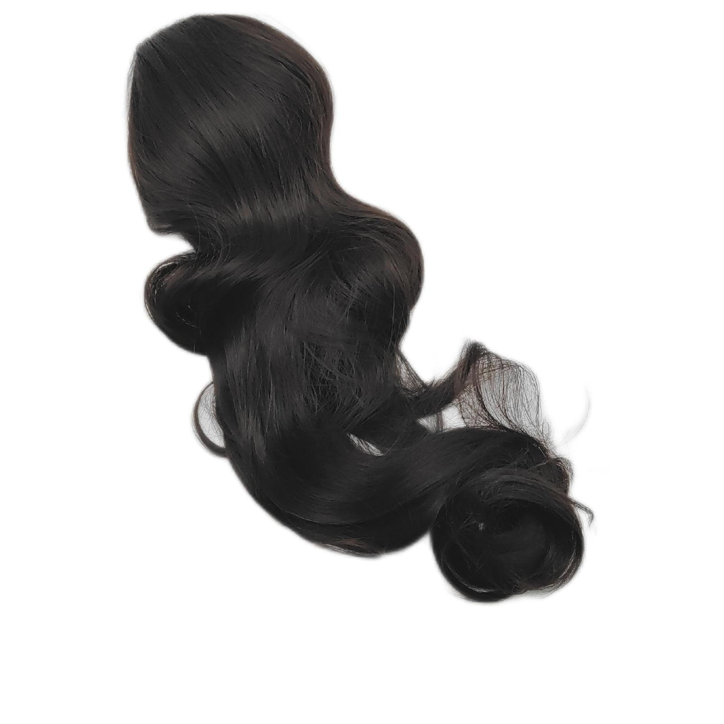 FLUFYMOOZ Ponytail Extension Haarverlängerung 66cm Lange Gewellte Pferdeschwanzverlängerung Qualität