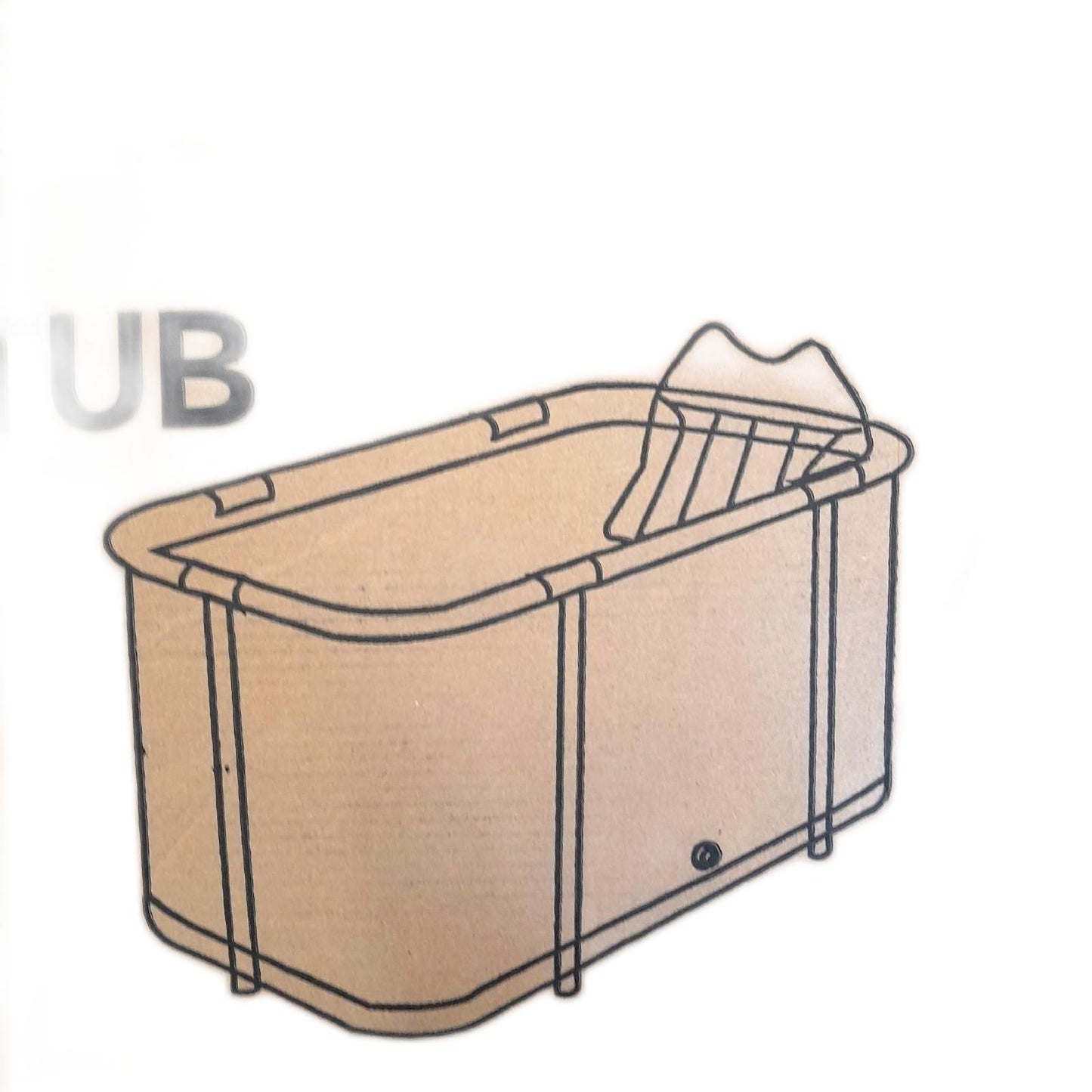 Warmiehomy Badewanne Badartikel 120X50X55cm Klappbar F
