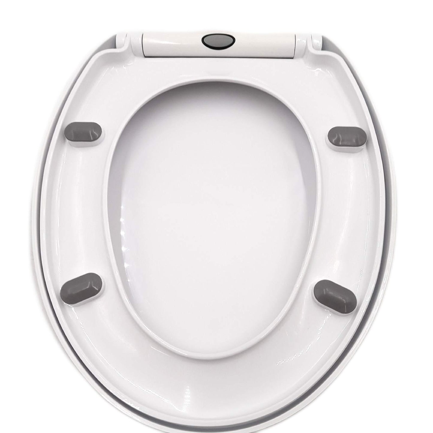 CUQOO Ovaler WC-Sitz mit Dämpfungsfunktion â Freistehender Toilettensitz