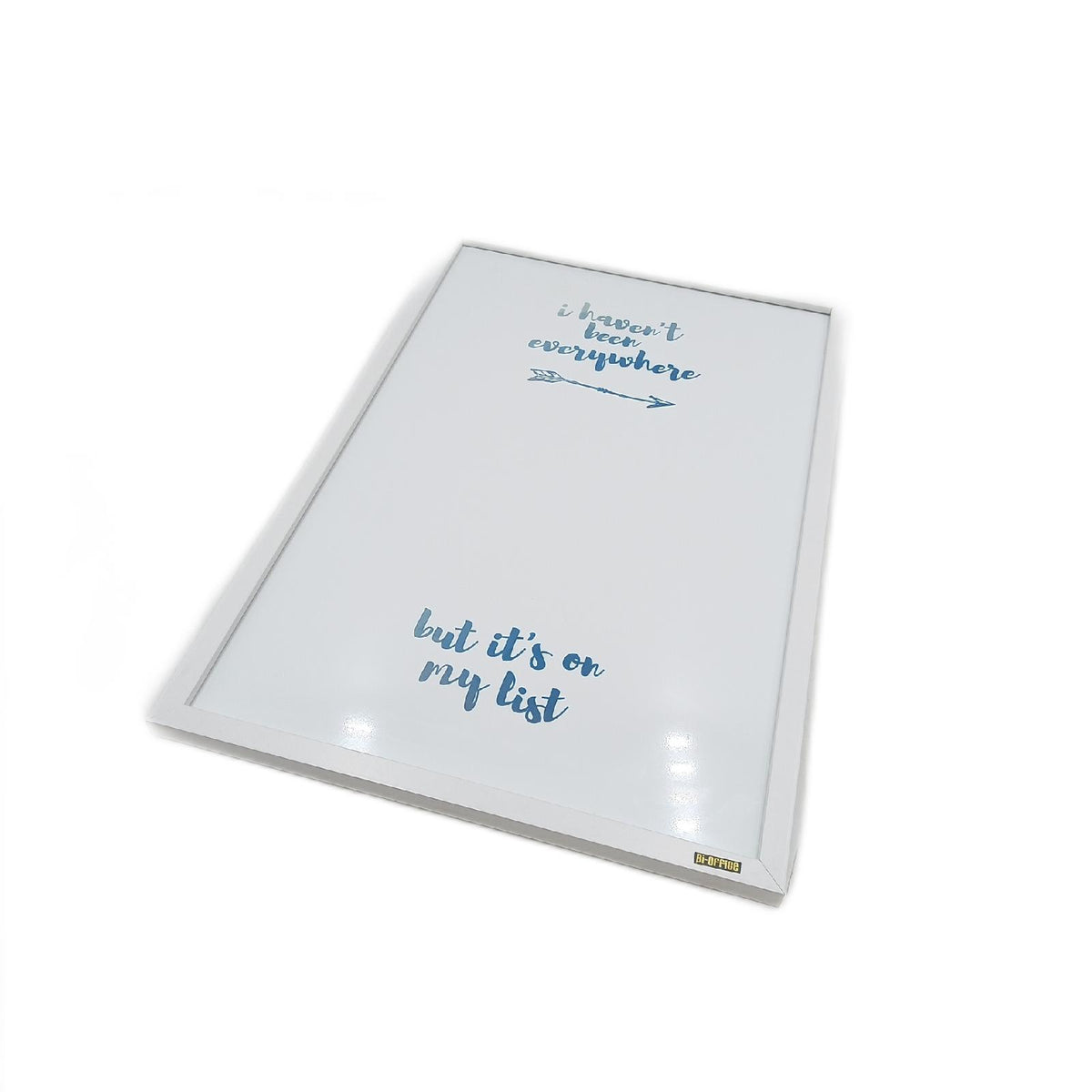 Bi Office Tableau Blanc Polygon Montgolfière "Wir reisen nicht, um dem Leben zu entfliehen, sondern