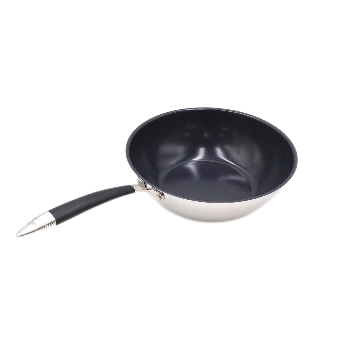 Amazon Basics 28 cm Antihaft Keramik Wokpfanne Edelstahl 304 Induktionsgeeignet