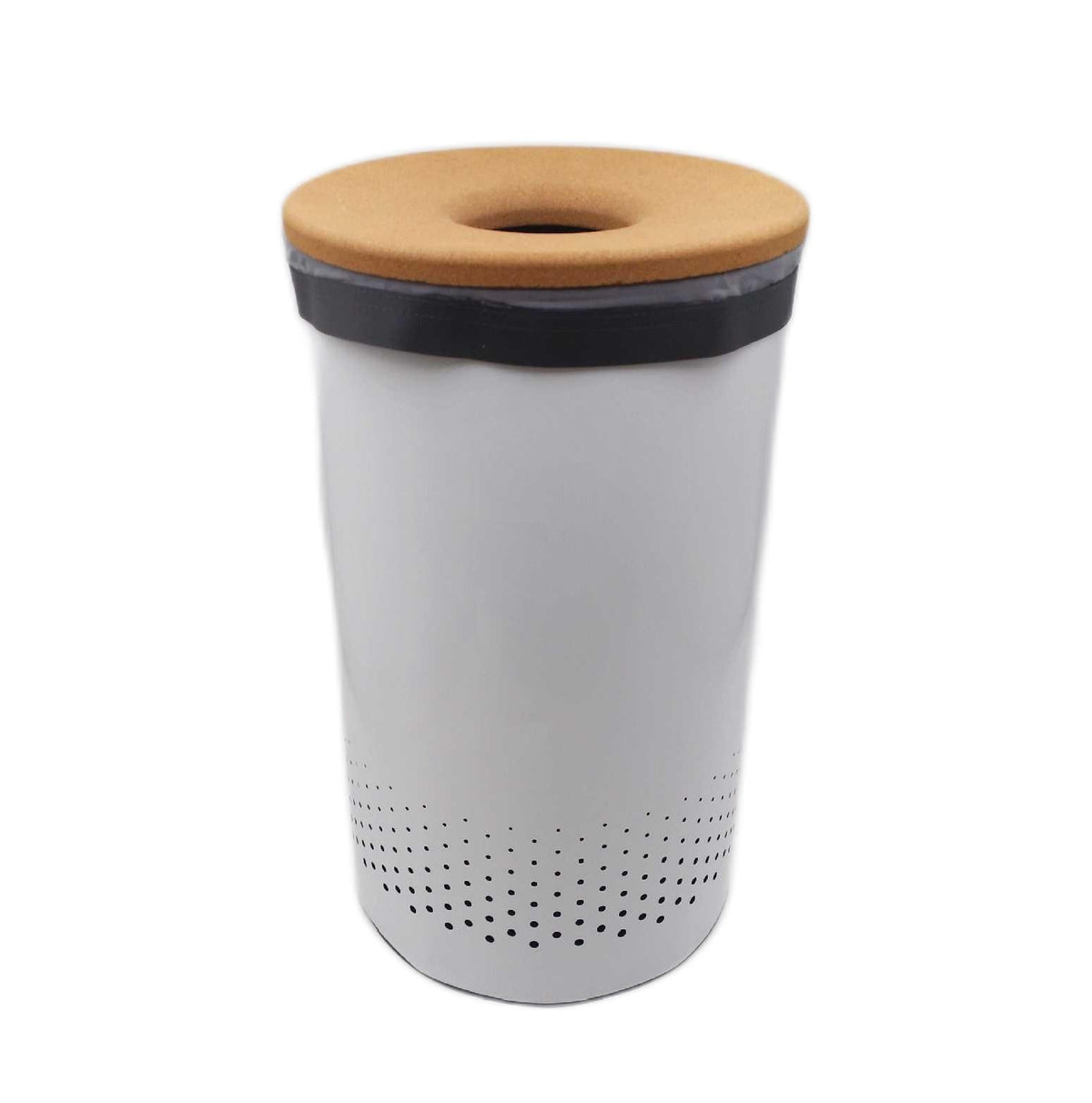 Brabantia Wäschekorb QuickDrop Öffnung mit Baumwollwäschesack weiß gebraucht mit Gebrauchsspuren