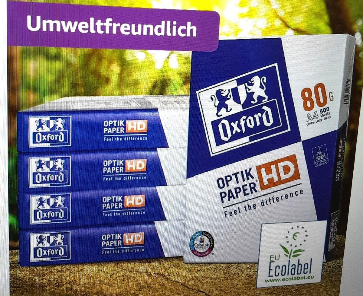 Oxford Kopier-Druckerpapier Premium 2.500 Blatt DIN A4 Papier 1 Box 5 Pack Copy