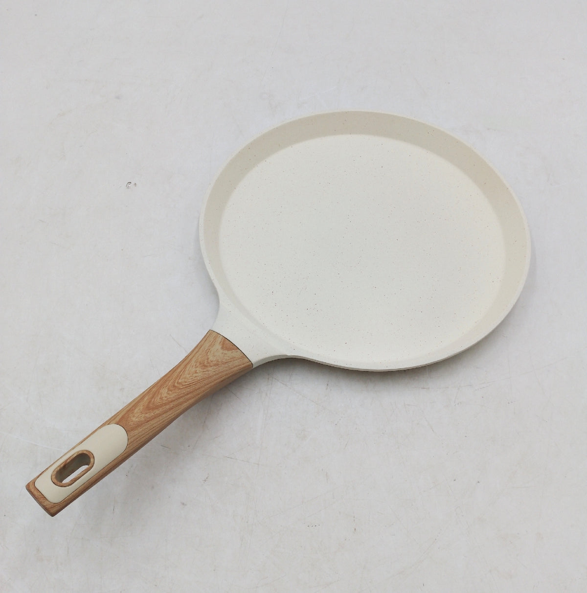 Nutrichef Crepe Pfanne Pfannzubehör 28 cm Induktion Antihaft Weiß