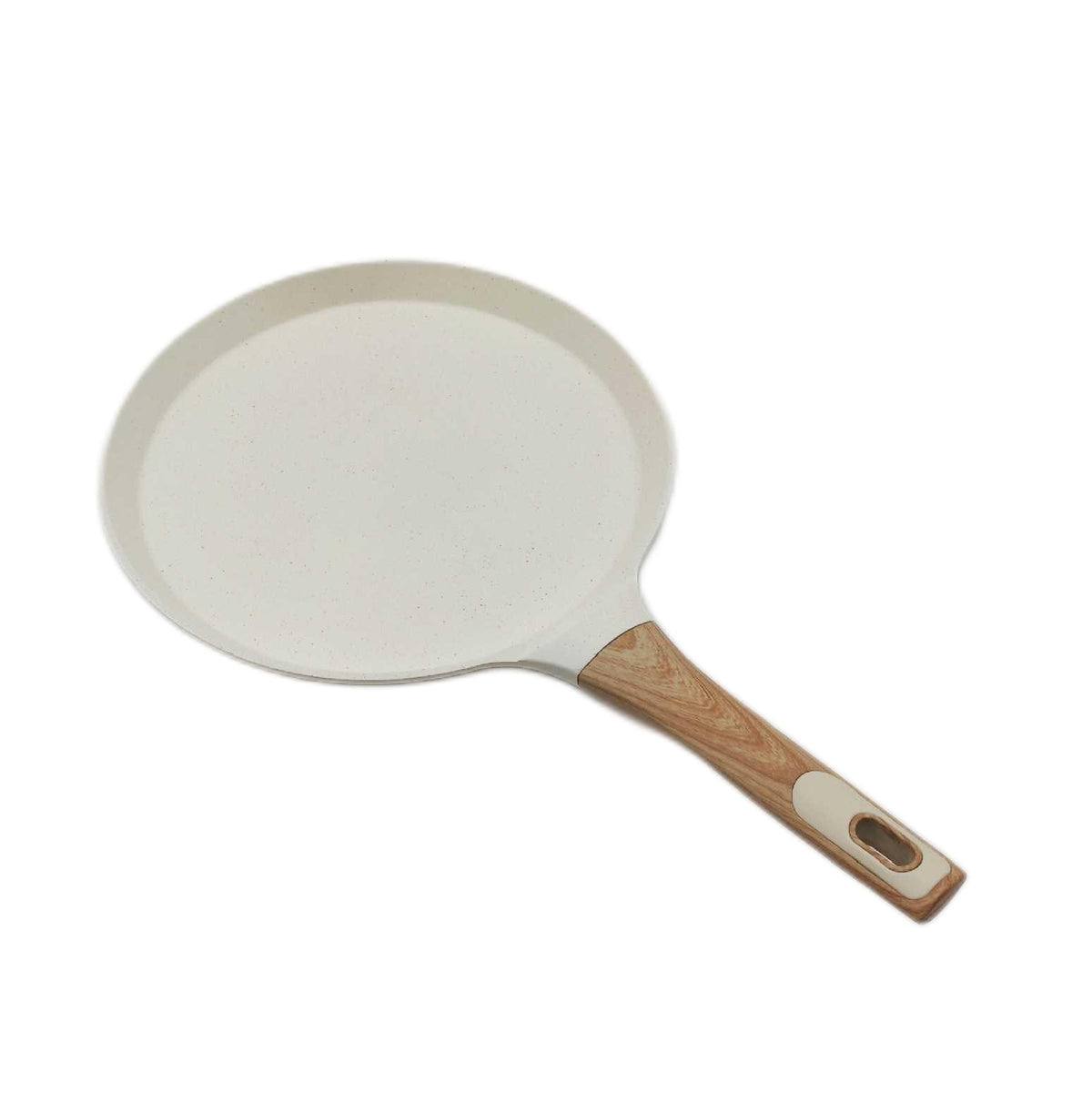 Nutrichef Crepe Pfanne Pfannzubehör 28 cm Induktion Antihaft Weiß
