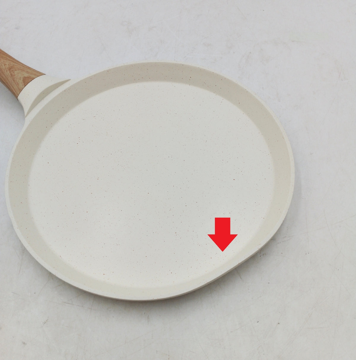 Nutrichef Crepe Pfanne Pfannzubehör 28 cm Induktion Antihaft Weiß