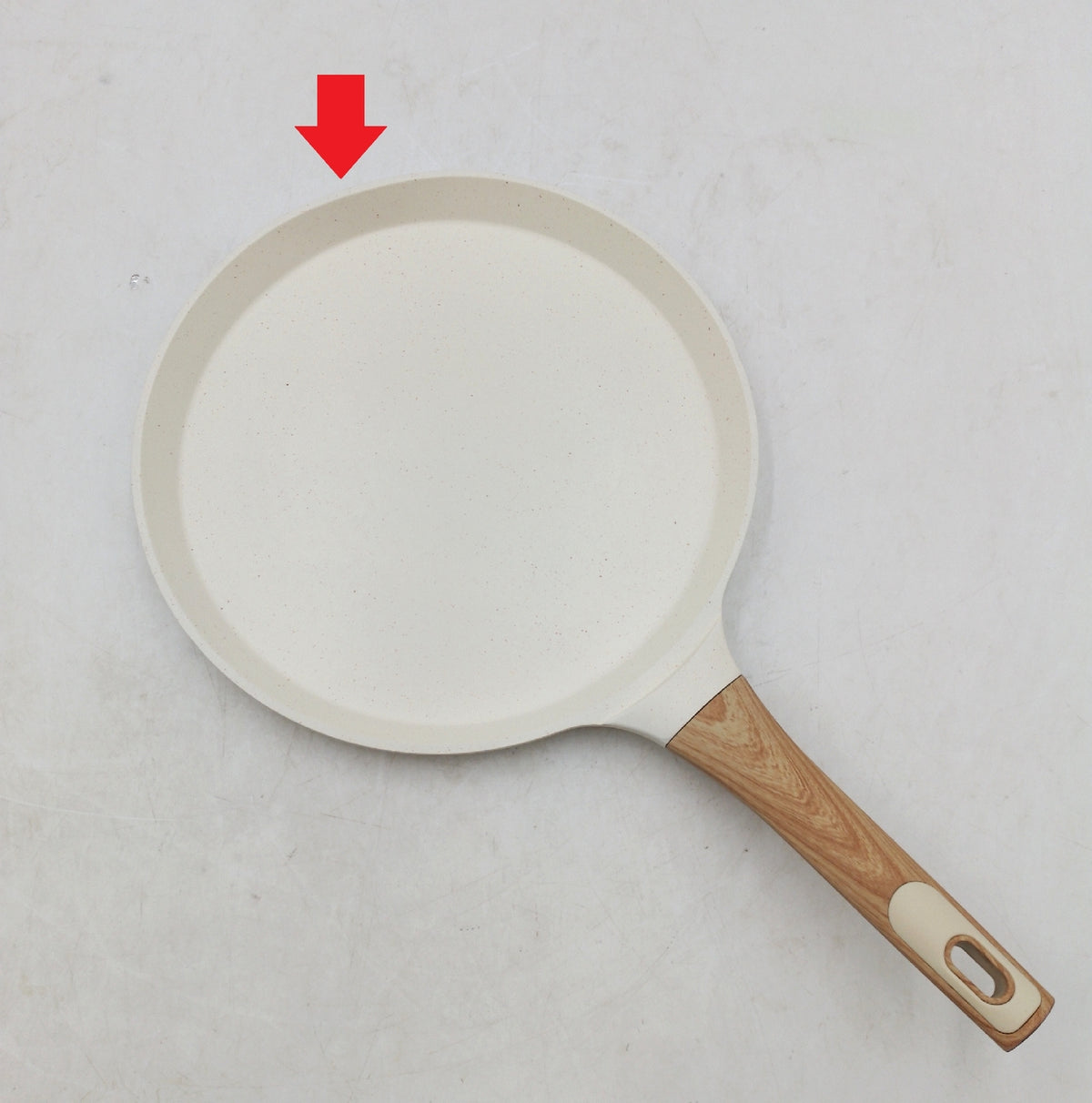 Nutrichef Crepe Pfanne Pfannzubehör 28 cm Induktion Antihaft Weiß