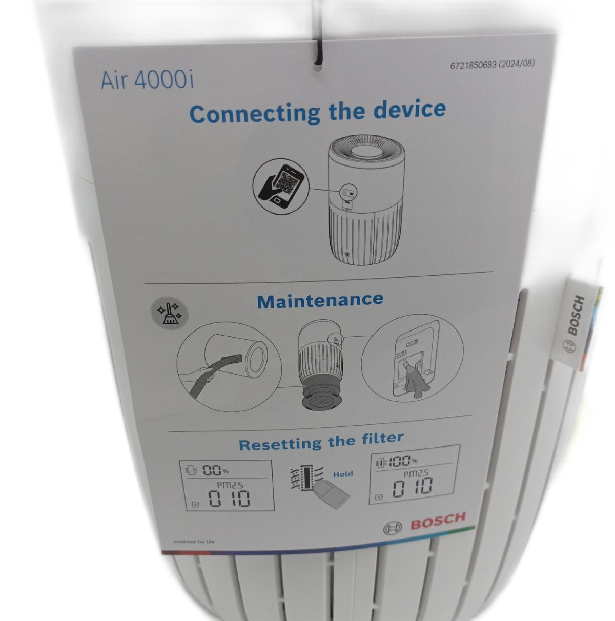 Bosch 4000i Luftreiniger App gesteuert für Räume bis zu 625 Quadratmeter