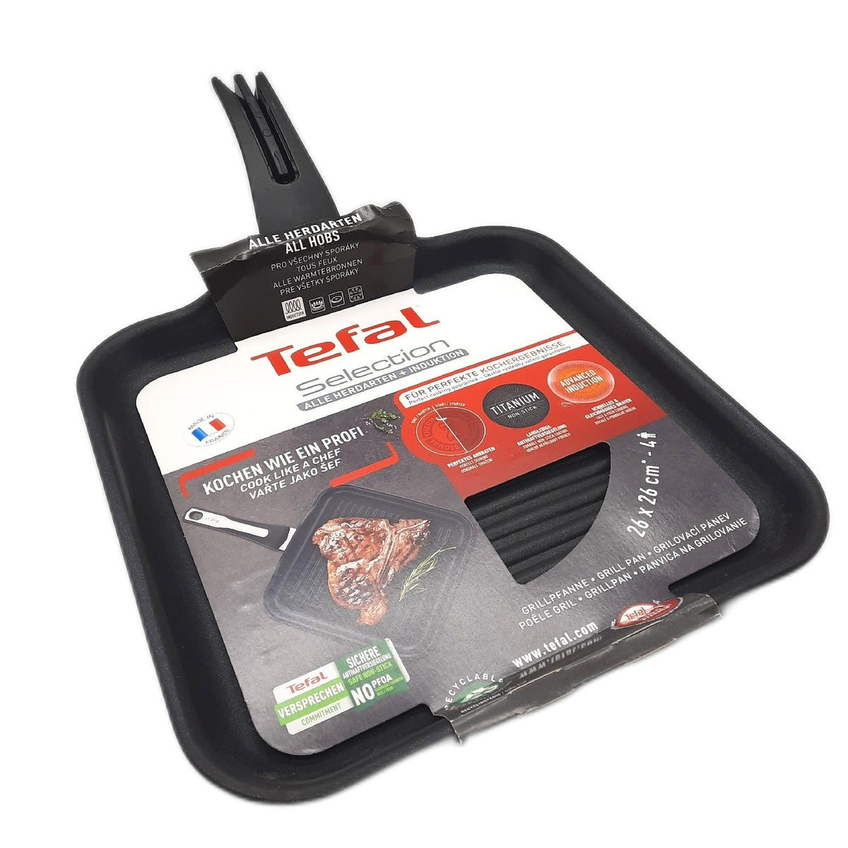 Tefal Selection PoÃªle Ã Griller 26 x 26 cm revÃªtement en Titan-Griff gebrochen