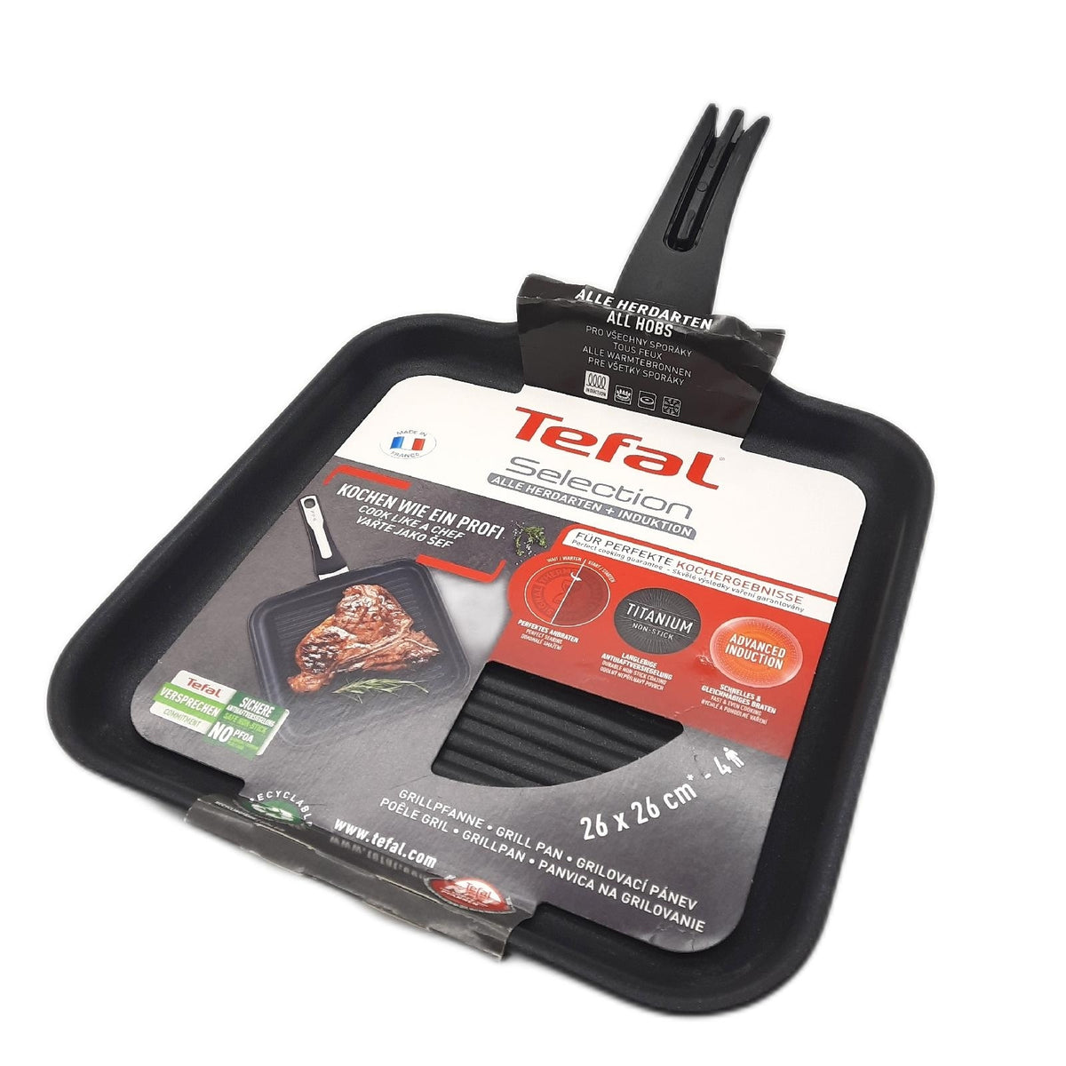 Tefal Selection PoÃªle Ã Griller 26 x 26 cm revÃªtement en Titan-Griff gebrochen