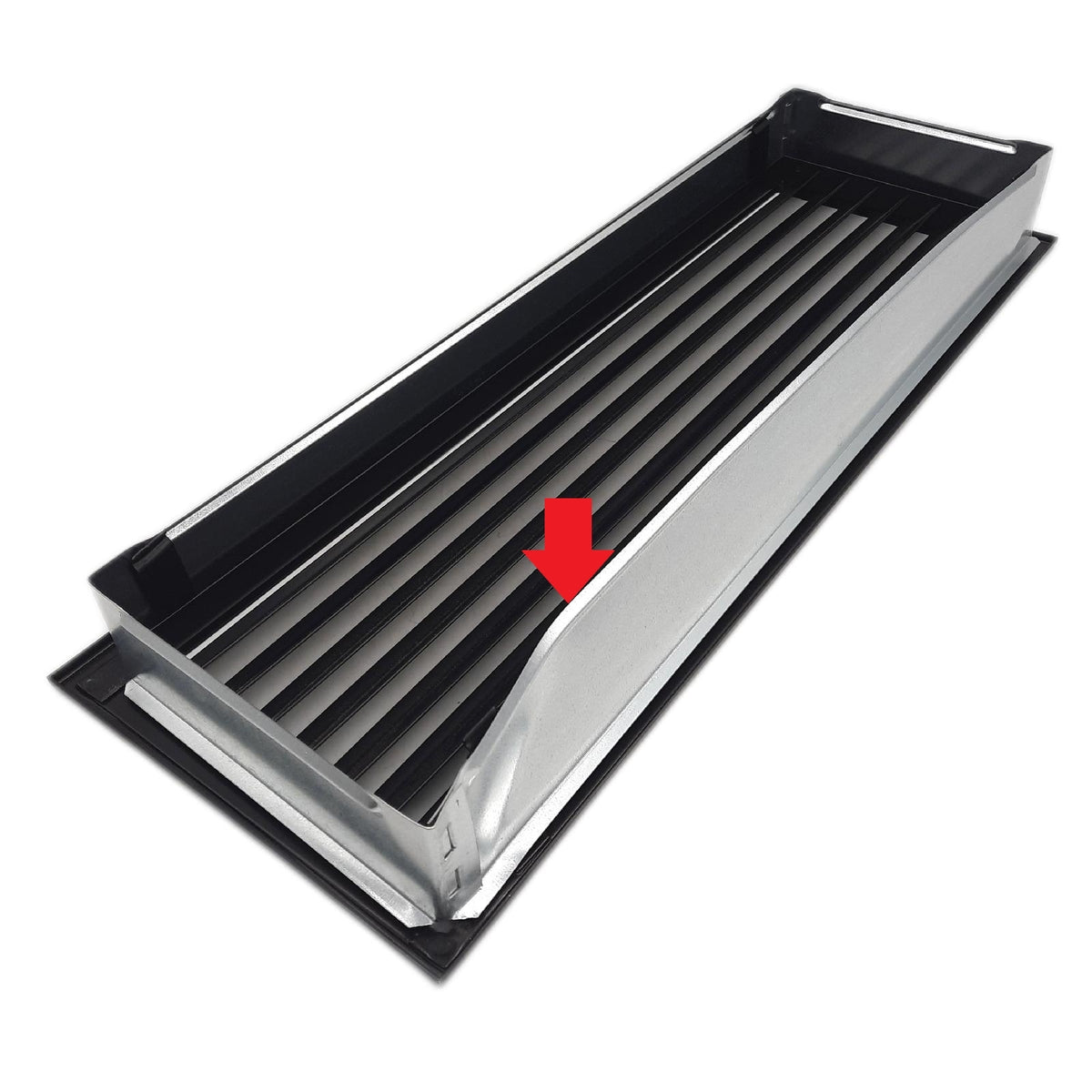 Kratki Lüftungsgitter Kamingitter Fresh 17cm x 49cm schwarz