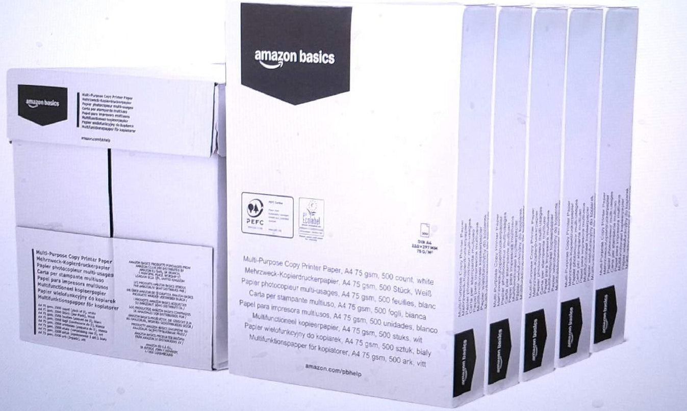 Amazon Basics Mehrzweckpapier Bürobedarf A4 75g m2 2500 Blatt Pack