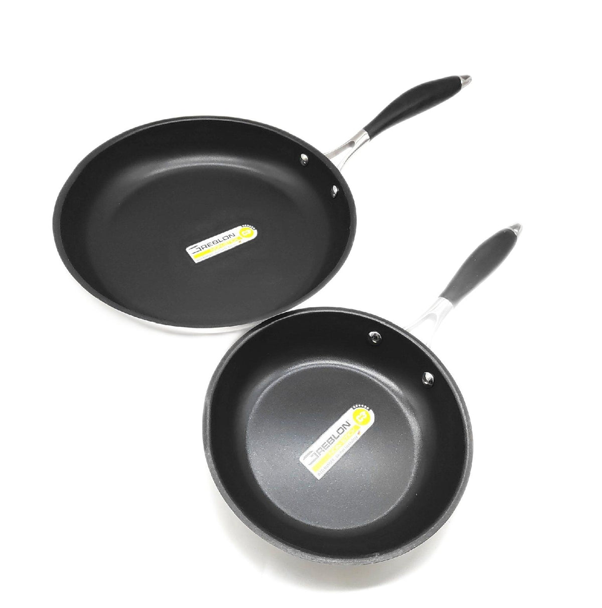 Pfannenset Induktion Edelstahl 20cm 28cm Beschichtet Optimierte Griffe