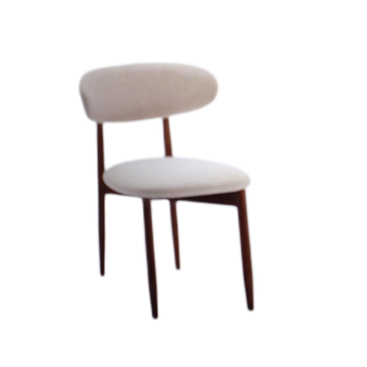 COLAMY Esszimmerstühle 2er Set Polsterstuhl Stoffstuhl mit fester Rückenlehne Holzbein beige