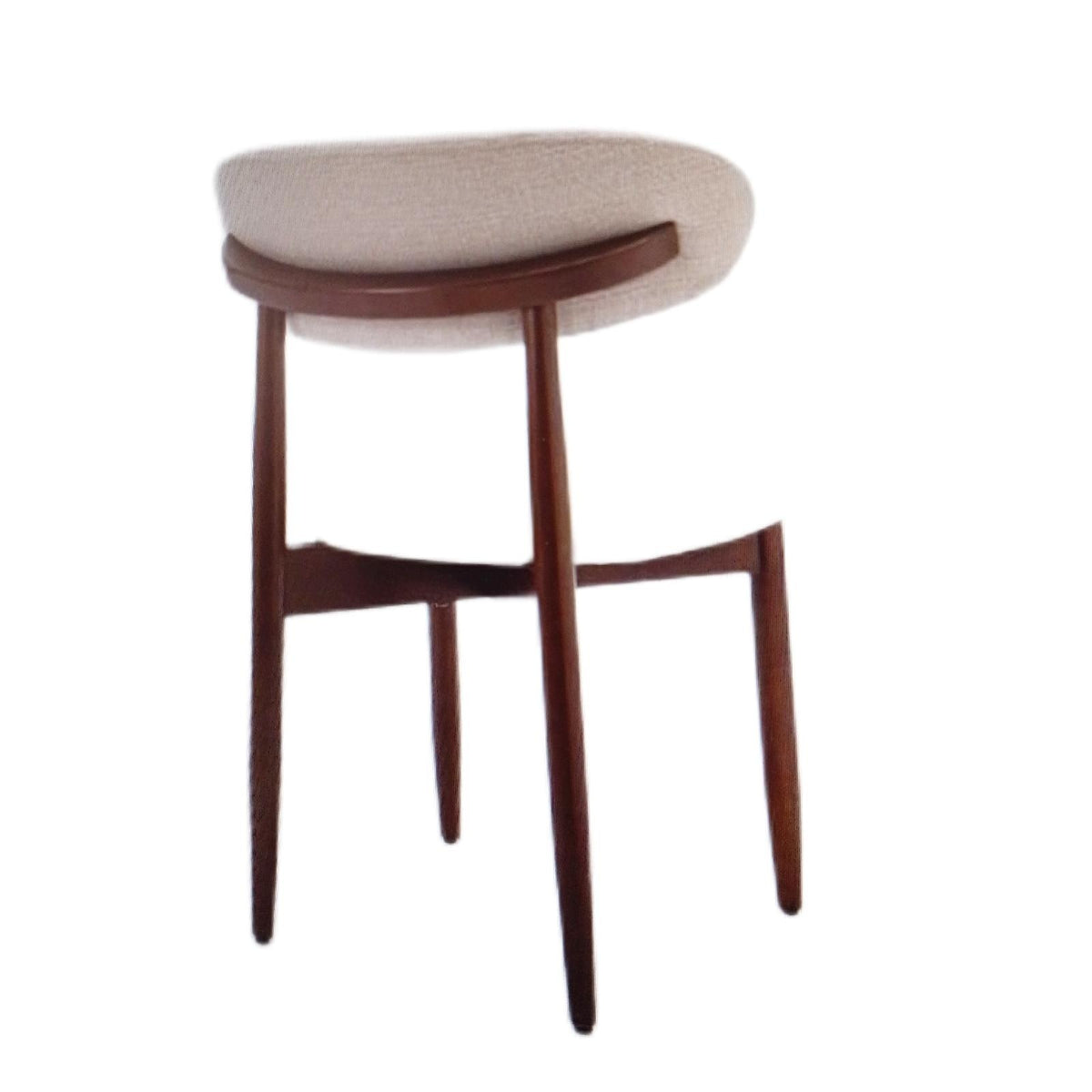COLAMY Esszimmerstühle 2er Set Polsterstuhl Stoffstuhl mit fester Rückenlehne Holzbein beige