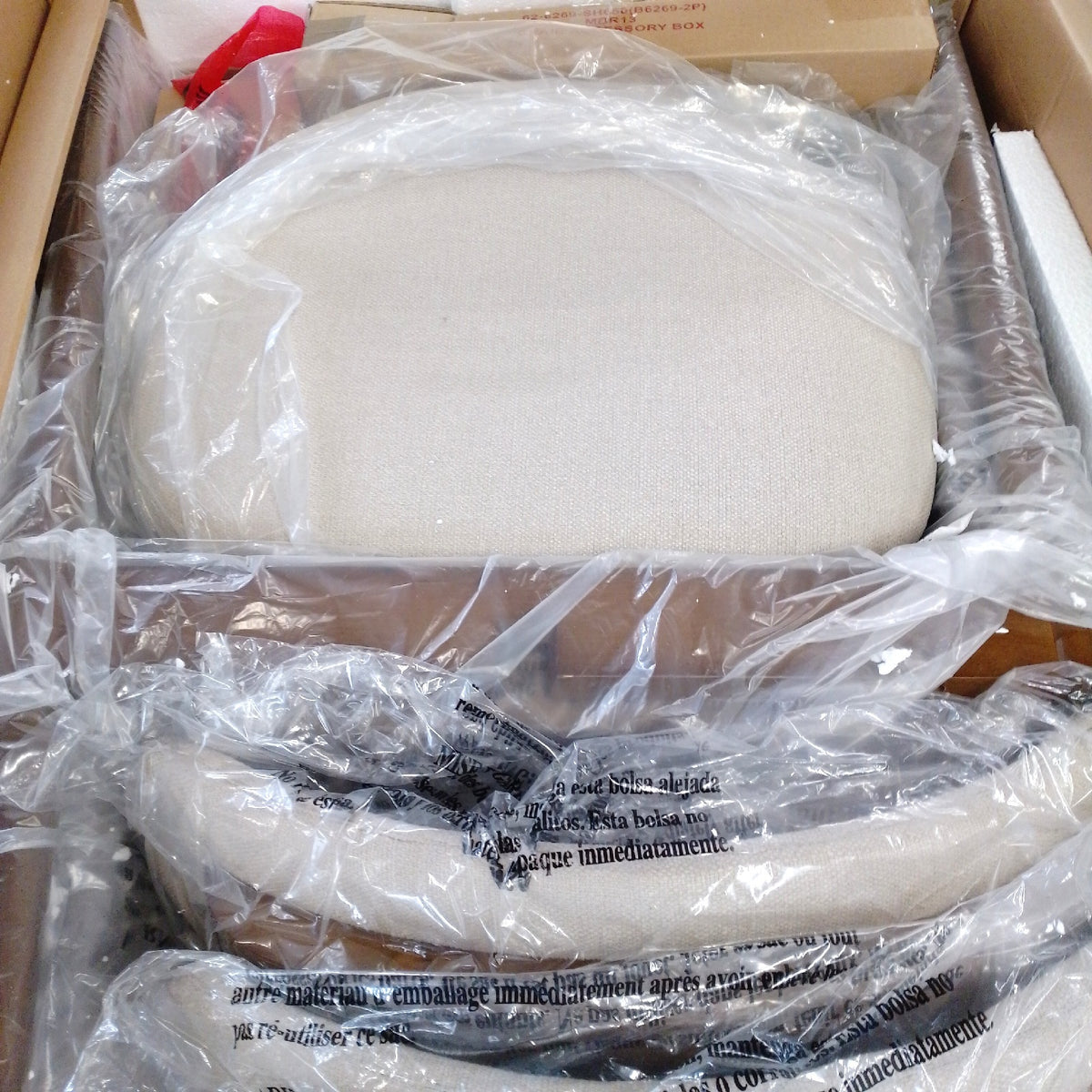 COLAMY Esszimmerstühle 2er Set Polsterstuhl Stoffstuhl mit fester Rückenlehne Holzbein beige