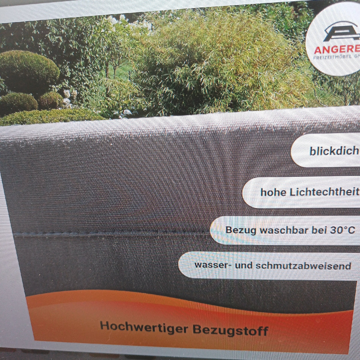 Angerer Stellwand Sicht Sonnenschutz Raumtrenner 178 x 178 cm dunkelgrau