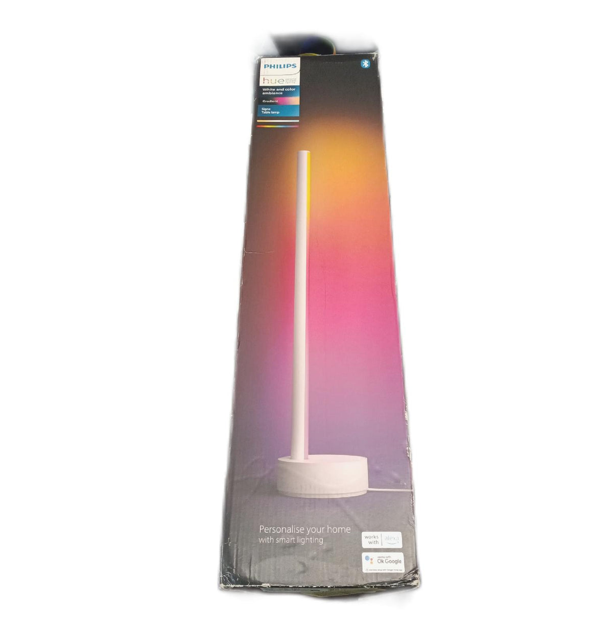 Philips Hue Gradient Signe Tischleuchte weiß 730 Lumen 16 Millionen Farben LED Lampe