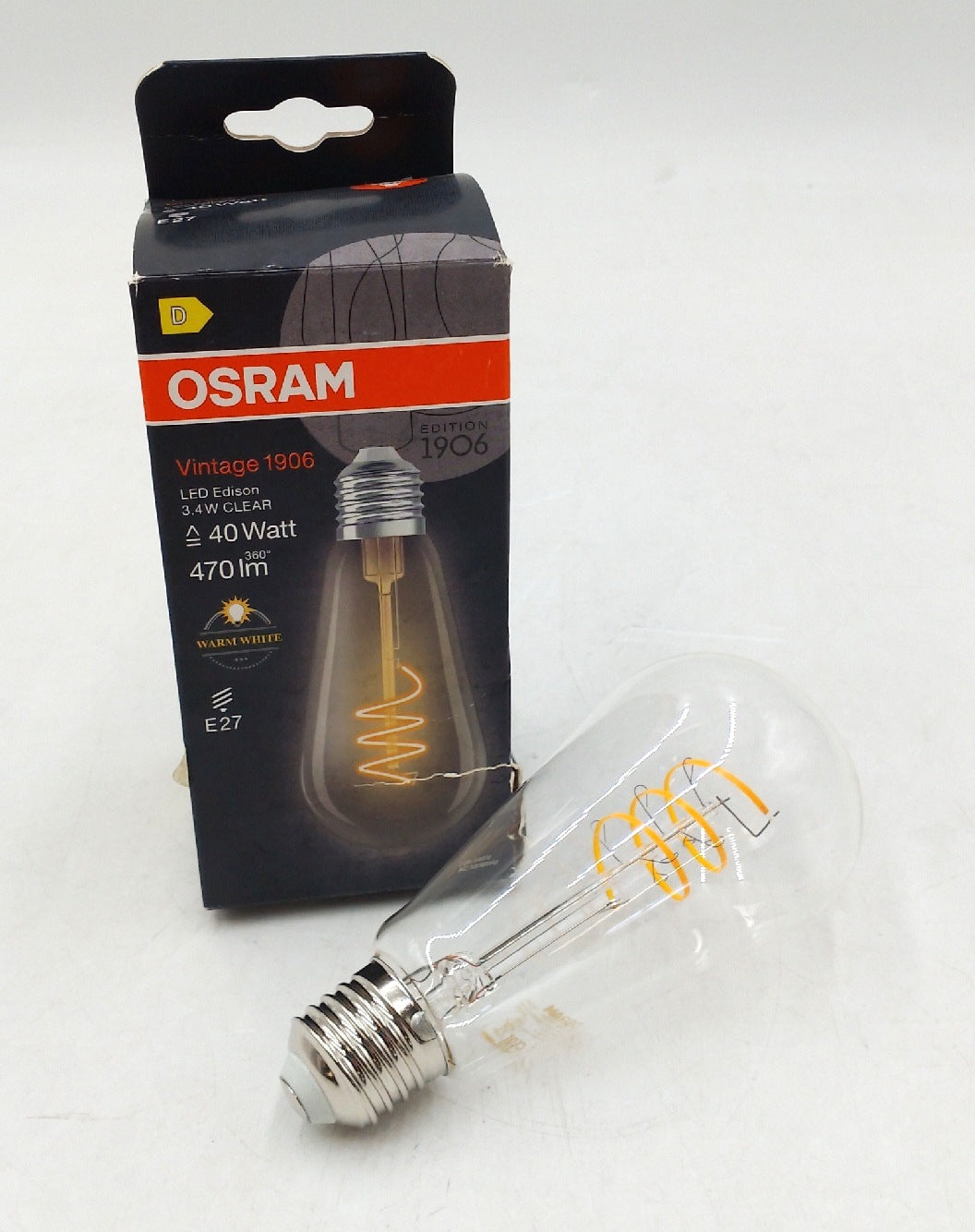 Osram LED Glühbirne Beleuchtung Vintage 1906 Spiralförmig Warmweiß Atmosphäre