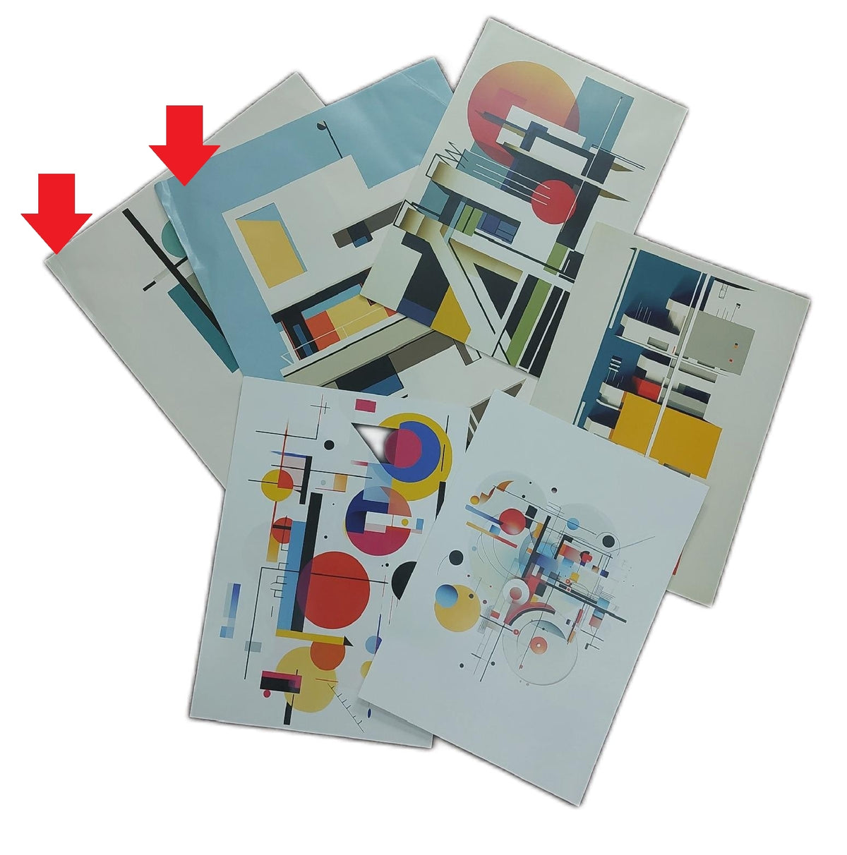 Nacnic 6er Set Bauhaus Architektur Poster A3 A4 Rahmenlos Knick bei