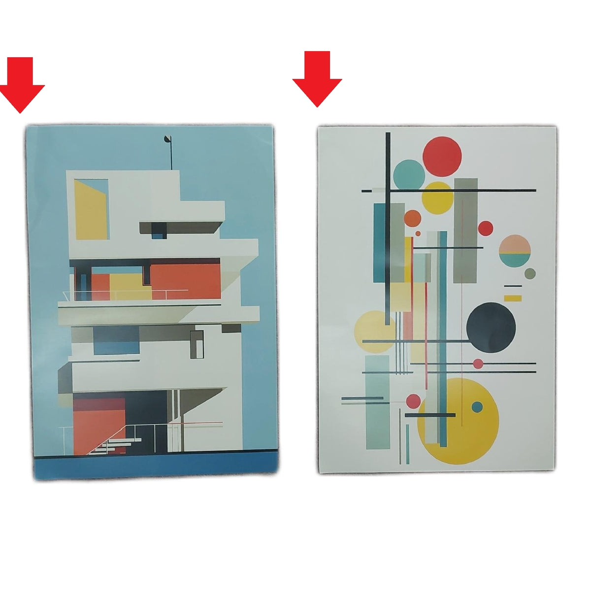 Nacnic 6er Set Bauhaus Architektur Poster A3 A4 Rahmenlos Knick bei