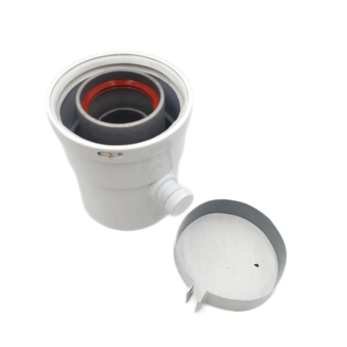 Ariston 3318008 Rauchabzugsset mit vertikalem Auslass, Farbe: White Beach, Farbe: 60100