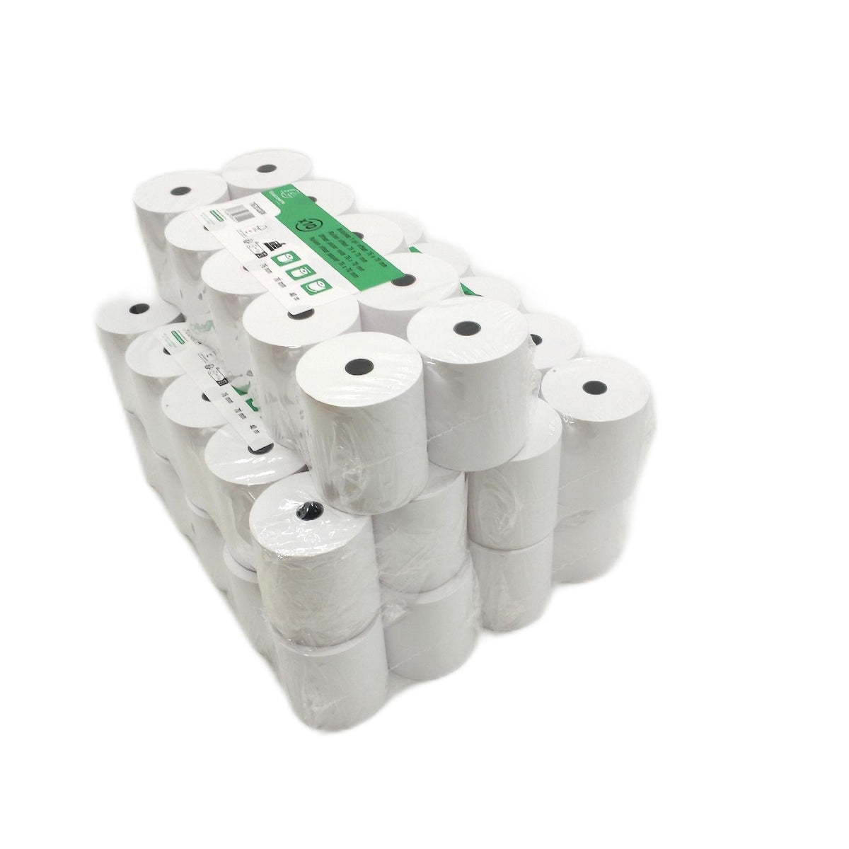 Exacompta 7670120V 50er Pack Kassenrollen, 1-lagig Offsetholzfrei standard, Breite: 76mm, Länge 40m, Durchmesser Kern 12mm, 60g/m², extra-weiß für Kassen Kassenrolle