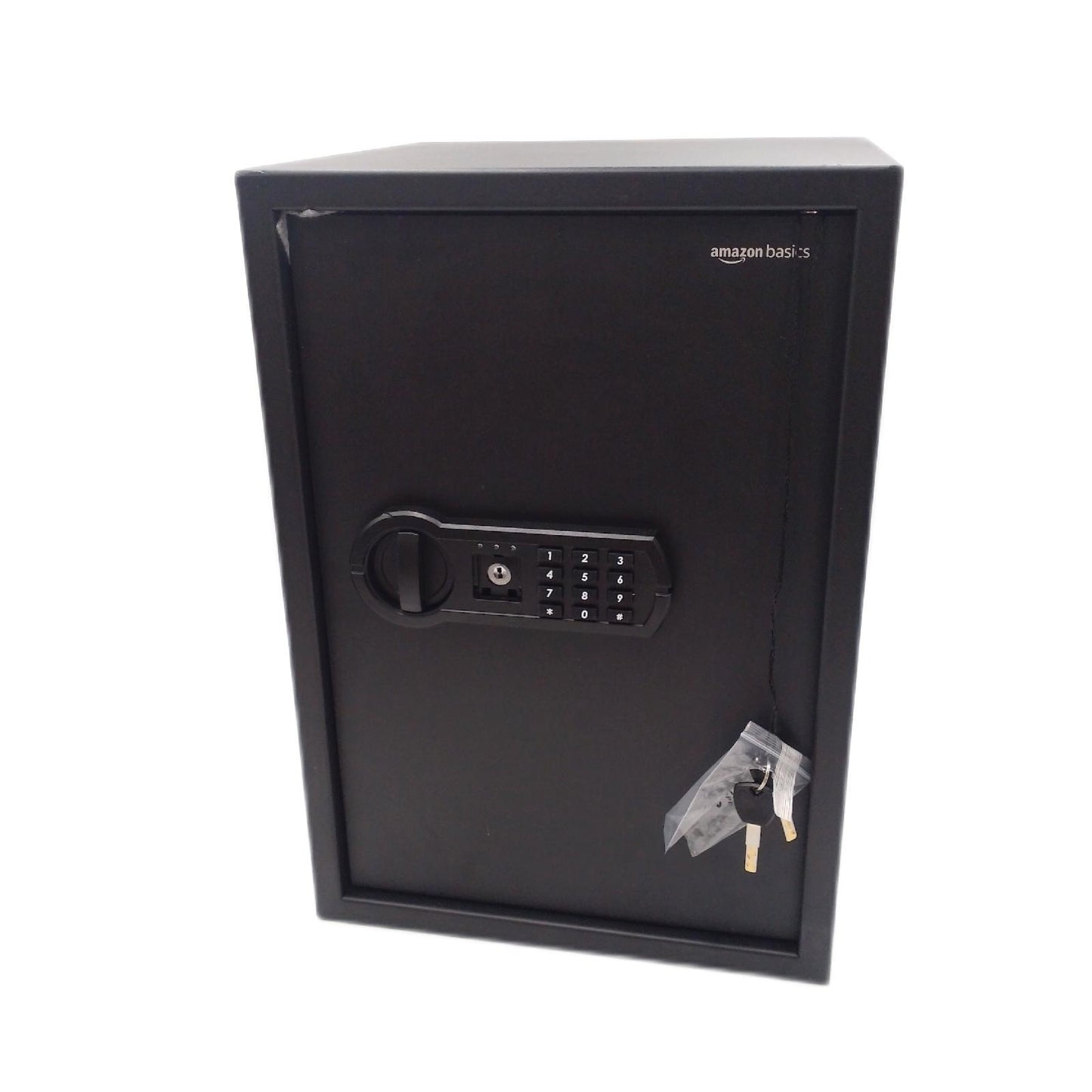 Amazon Basics – Elektronischer Tresor aus Stahl mit programmierbarem digitalem Tastenfeld für Schmuck, Geld, Wertsachen, 51 l, 35 cm x 33 cm x 50 cm (B x T x H), Schwarz