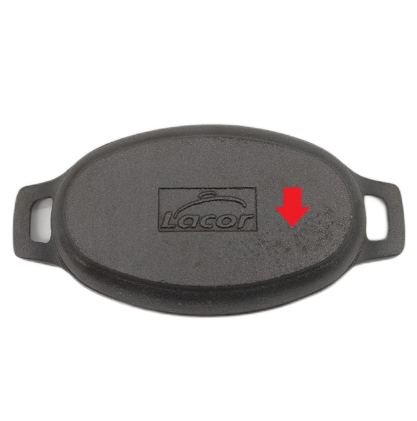Lacor Pfanne Kochgeschirr Gusseisen oval Magma Grillpfanne Schwarz vielseitig robust