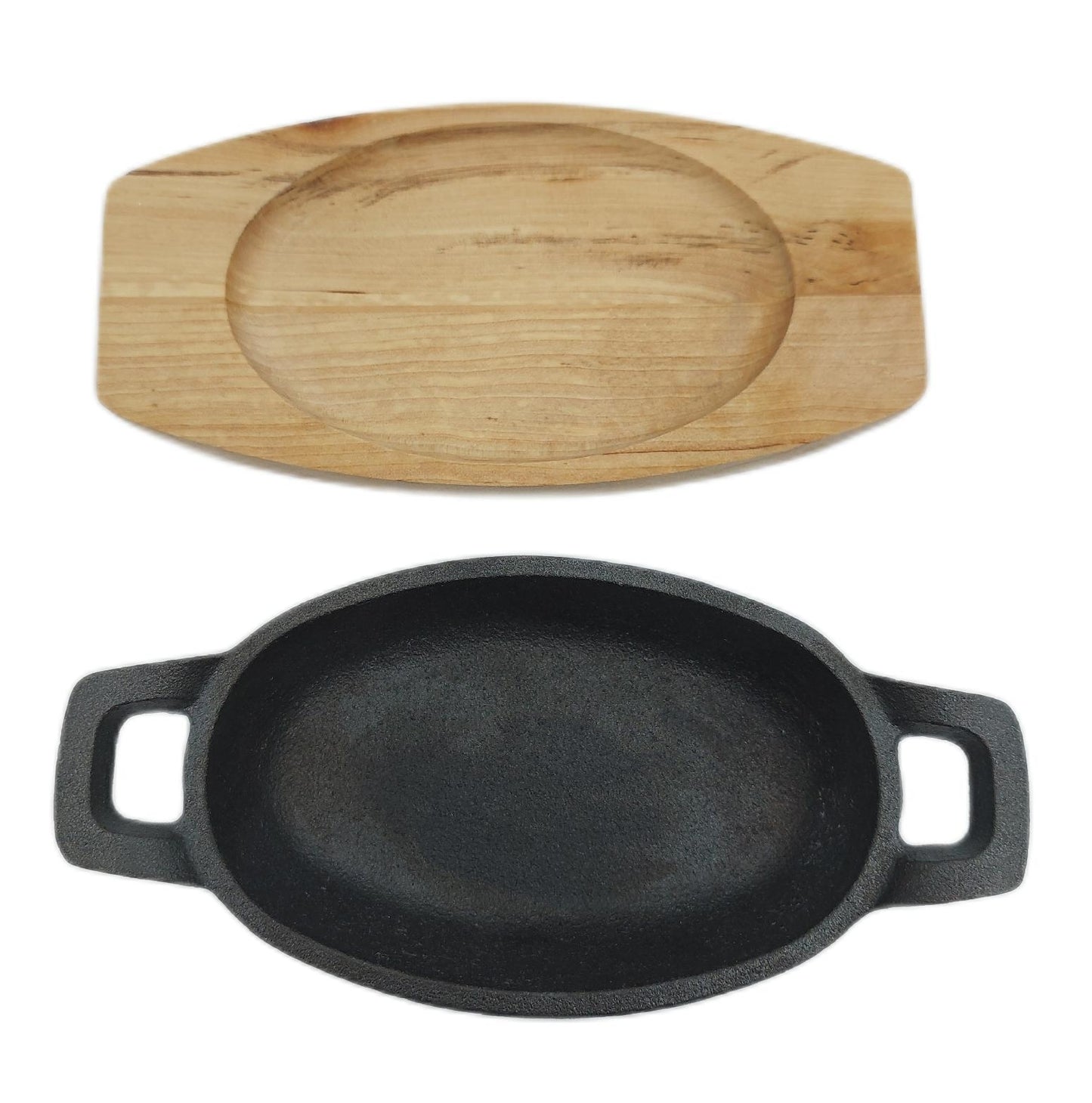 Lacor Pfanne Kochgeschirr Gusseisen oval Magma Grillpfanne Schwarz vielseitig robust