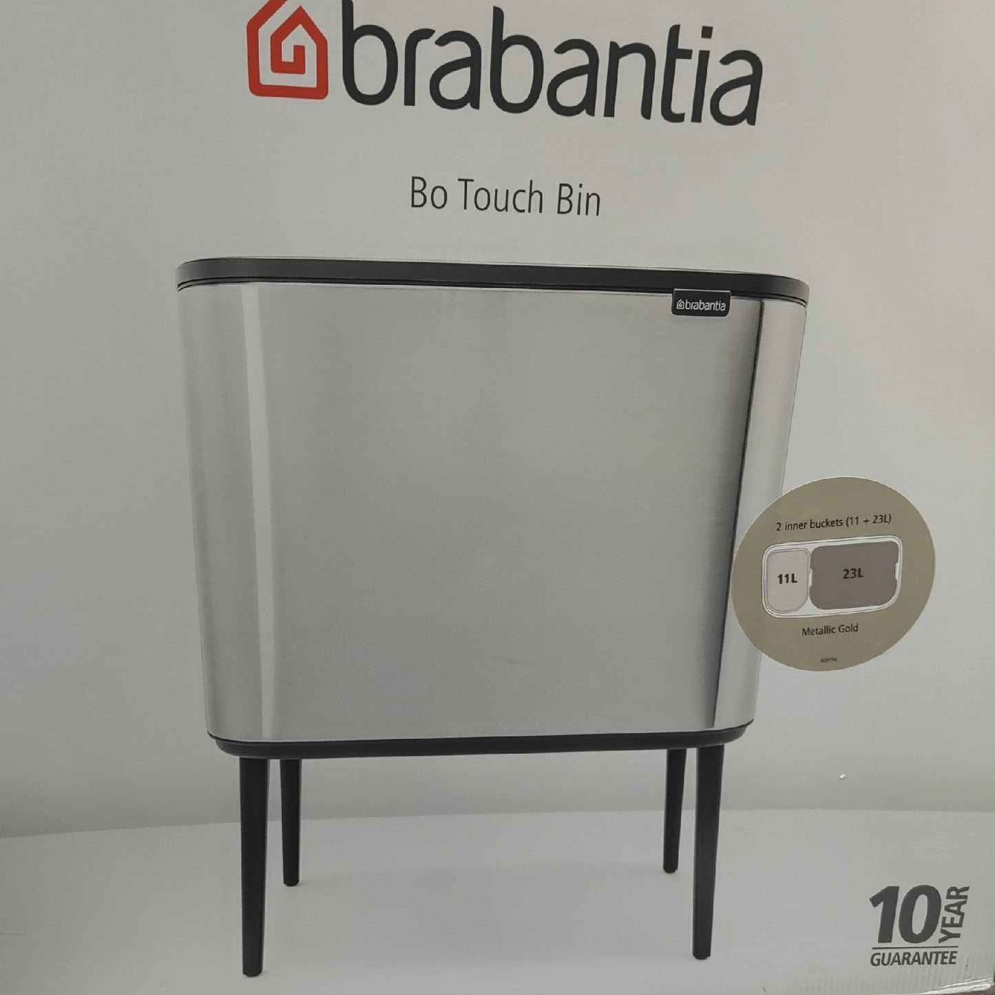 Brabantia Mülleimer Haushalt Bo Touch Recycling Metallic Gold 11 23 Liter Design