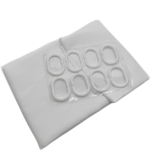 EurCross Duschvorhang Badezimmer Heimtextilien 120x180 Weiß Wasserdicht Pflege
