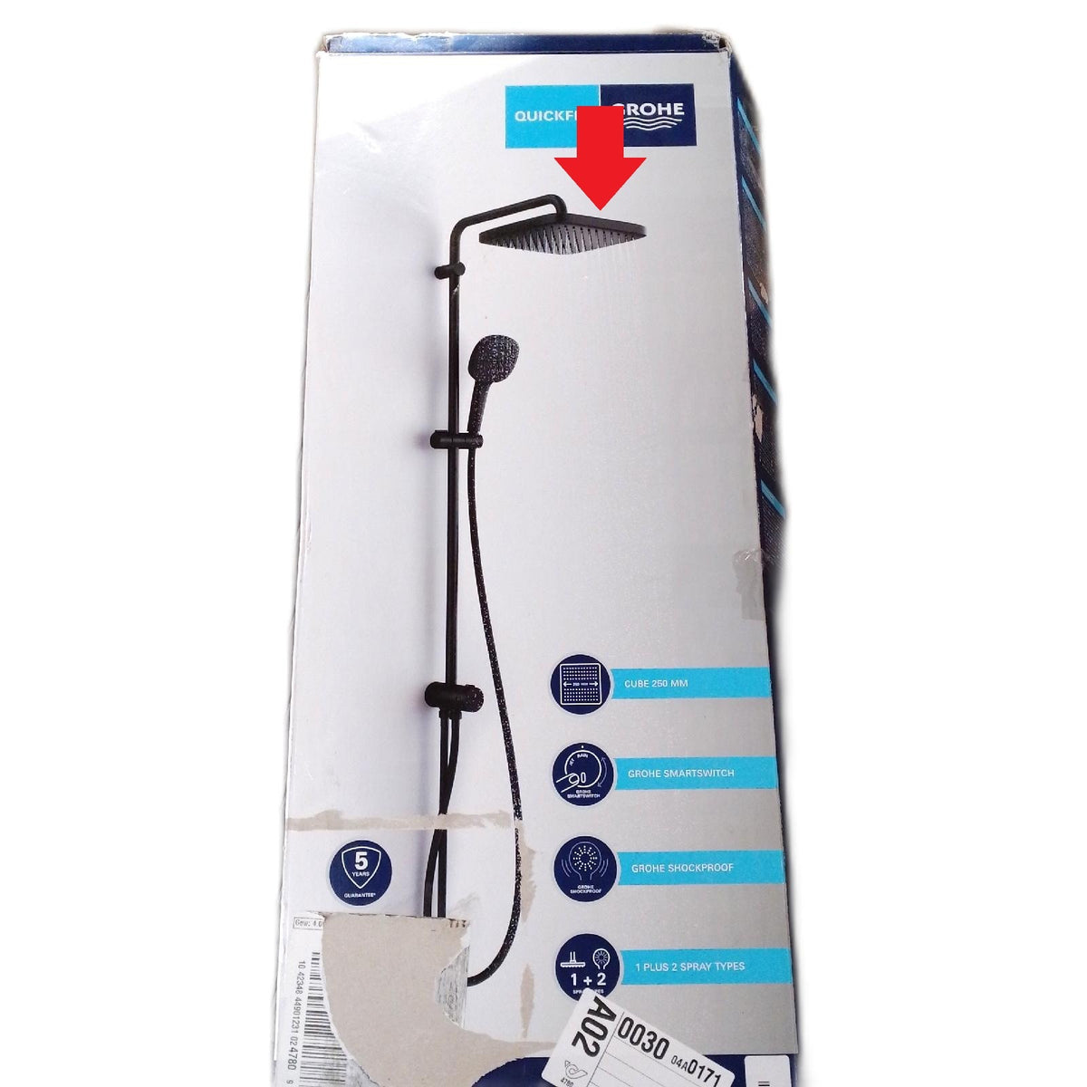 GROHE Vitalio 250 Duschset ohne Armatur 8l wassersparend