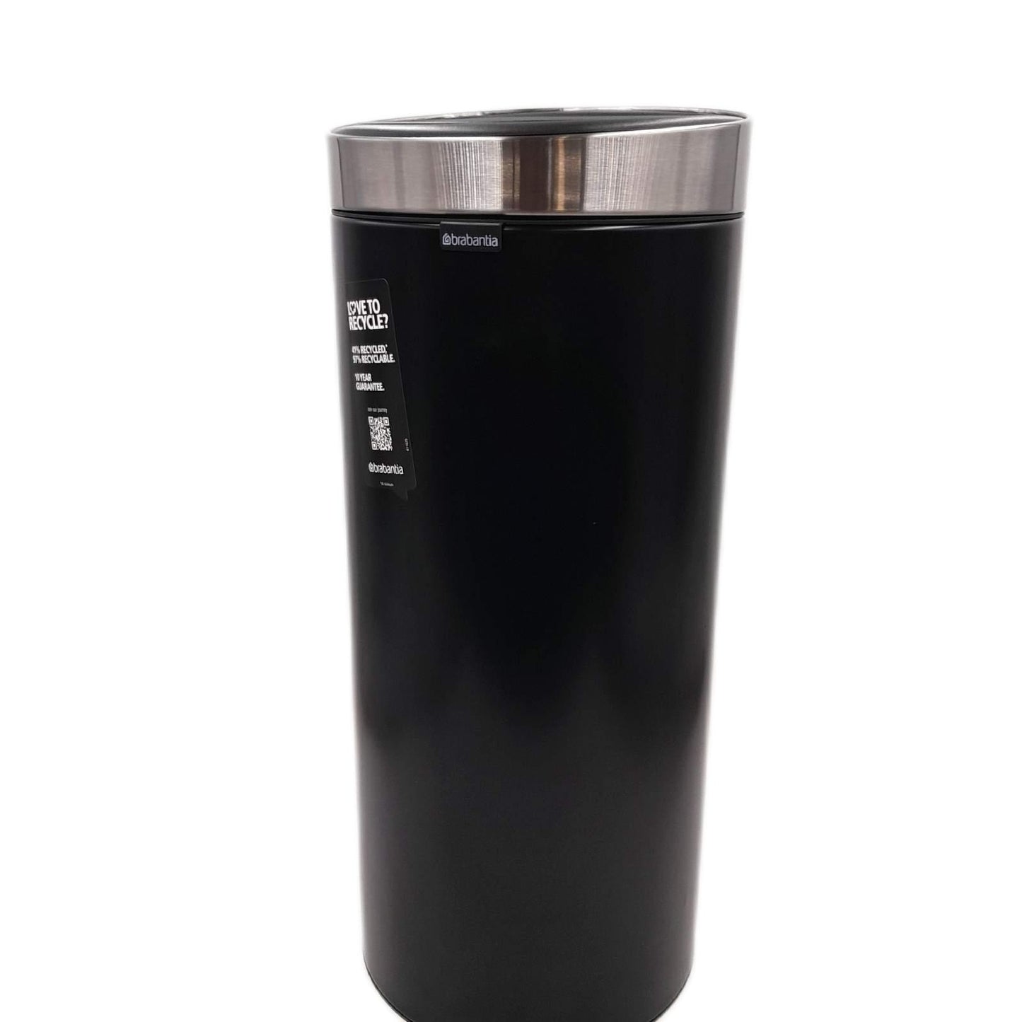 Brabantia Muelleimer Haushalt Touch Bin Unie 30L Matt Schwarz Fingerabdruckfrei Deck