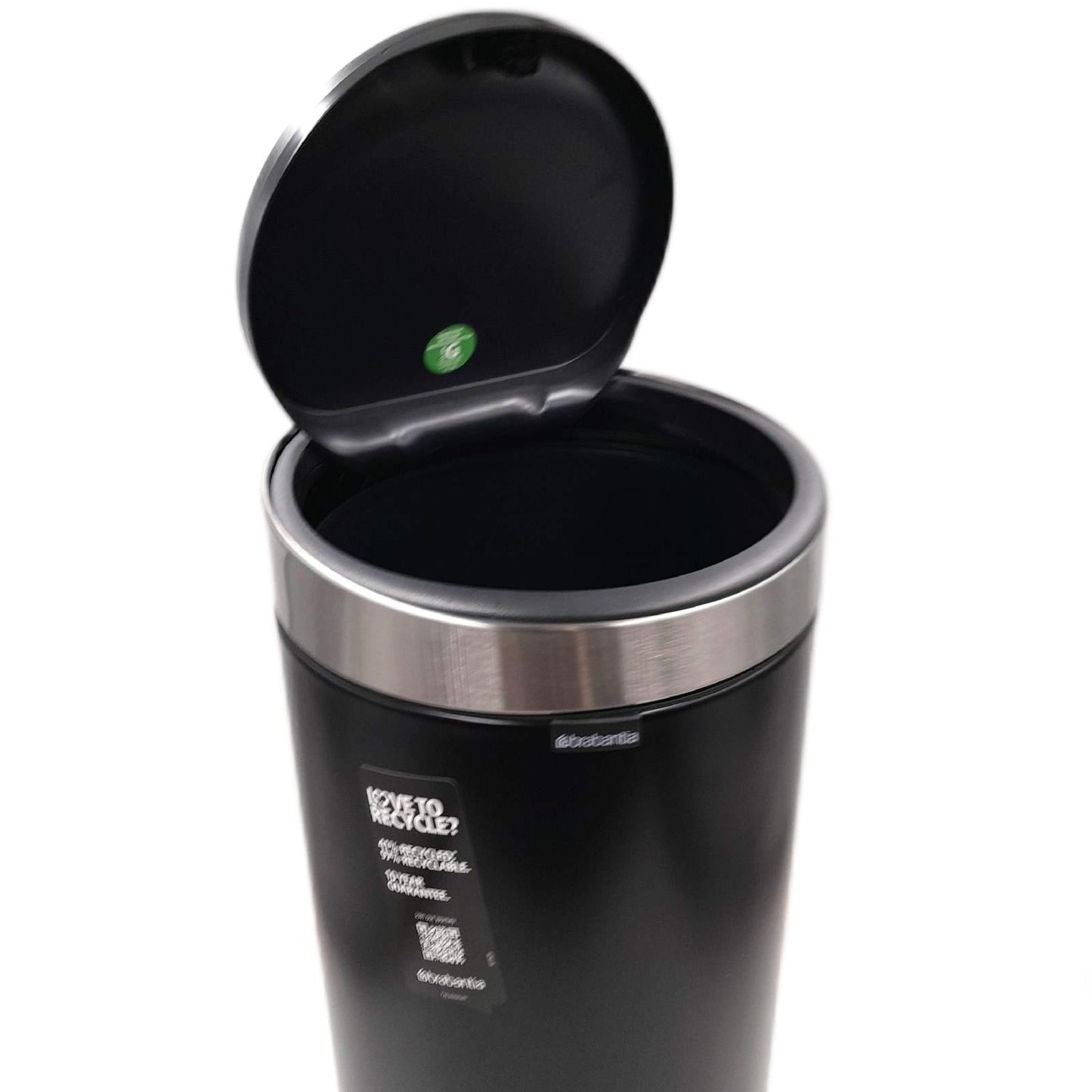 Brabantia Muelleimer Haushalt Touch Bin Unie 30L Matt Schwarz Fingerabdruckfrei Deck
