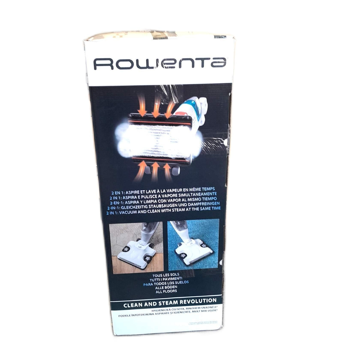 Rowenta Bodendampfreiniger Clean Steam Revolution 2 in 1 Saugen Dampfen Diffusor alle Bodenarten RY7757
