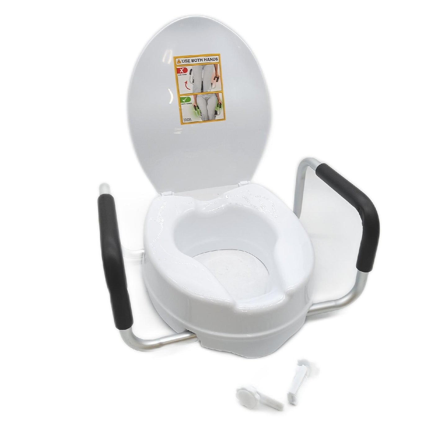 PEPE Senioren-WC-Setzstufe mit Armlehnen 10 cm hohe WC-Setzstufe mit
