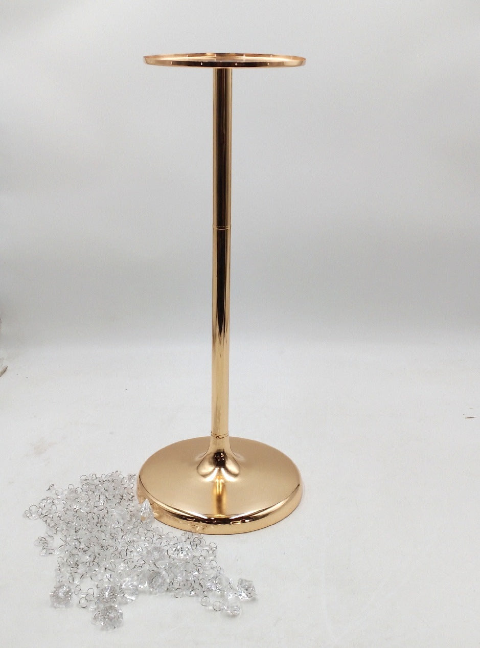 Nuptio 10 Stück Hochzeitsdekorationen Goldvasen 90cm Hohe Kristallblumenvase