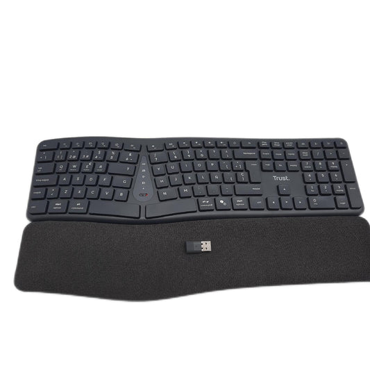 Trust Arvia kabellose ergonomische Tastatur spanisches QWERTY-Layout