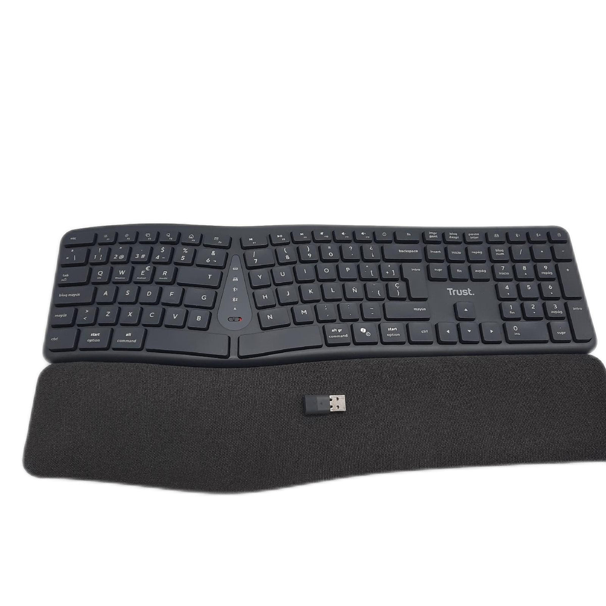 Trust Arvia kabellose ergonomische Tastatur spanisches QWERTY-Layout