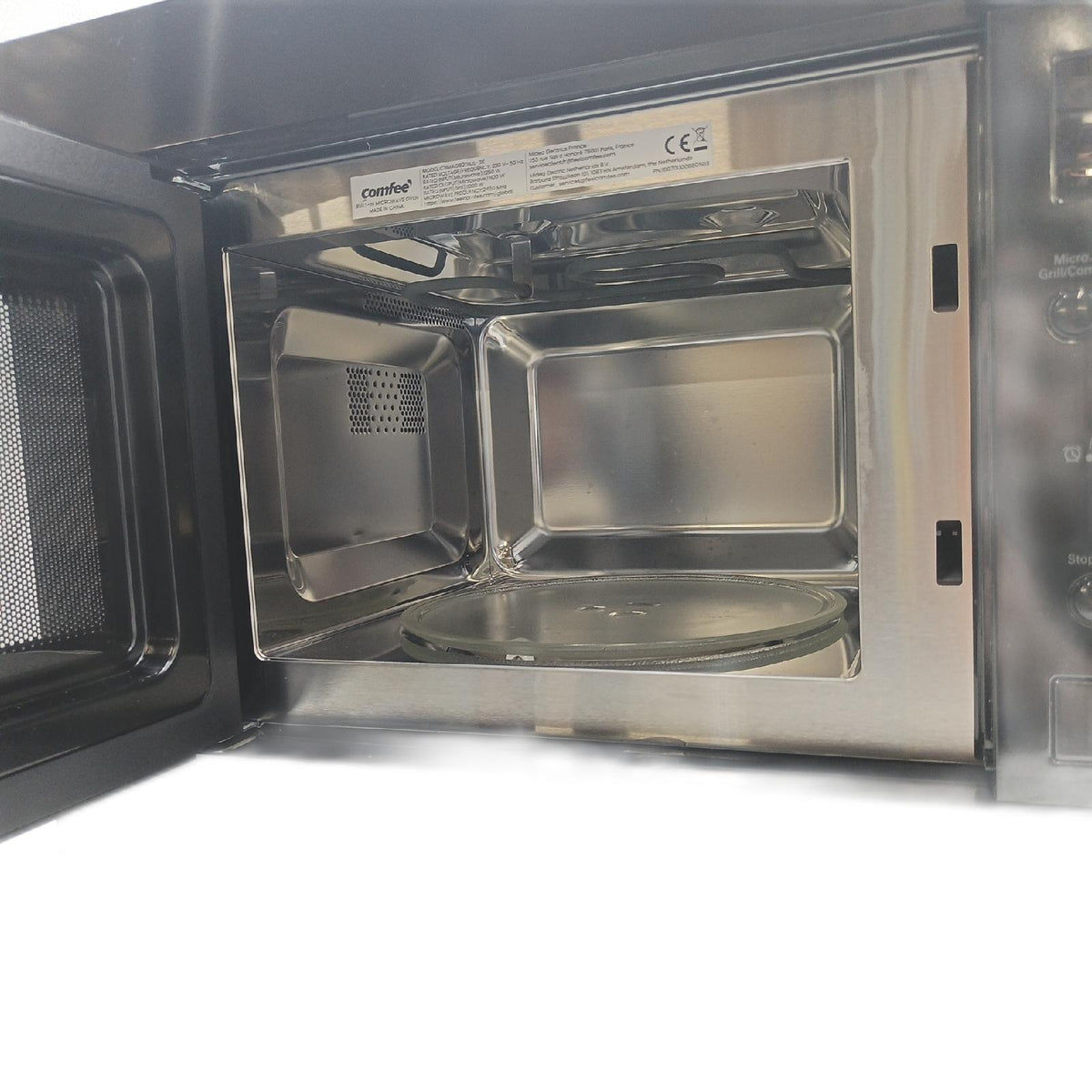 Comfee MAG820BJL BK Einbau Mikrowelle 20 Liter 800 Watt Grill 5 Stufen 8 Menüs Schwarz