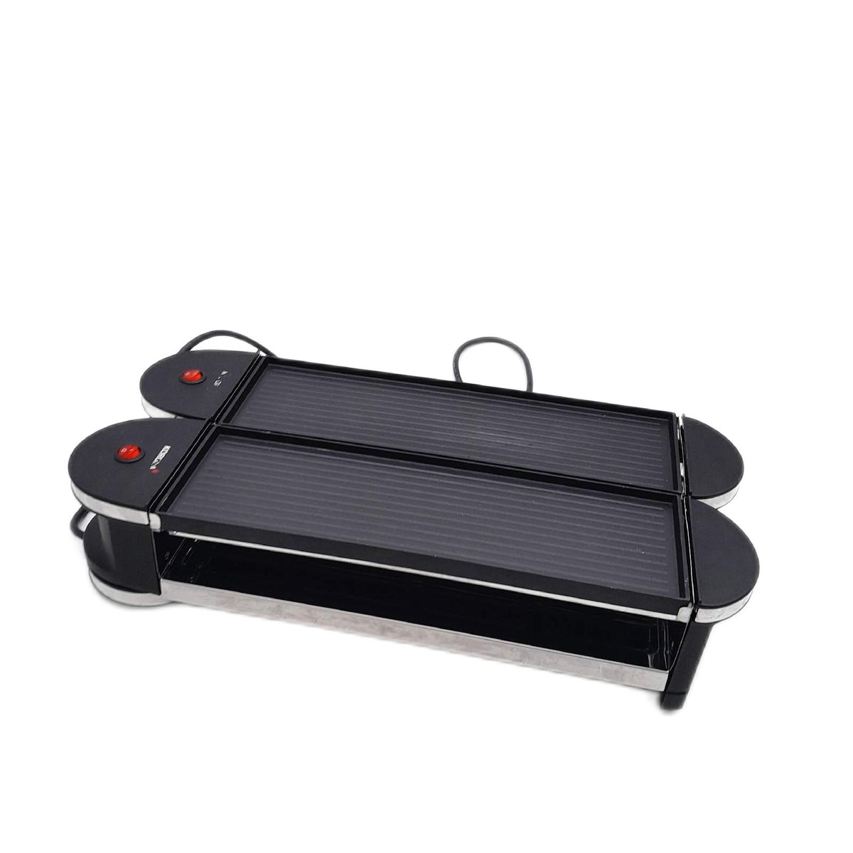 Korona 45072 Klappbares Raclette 8 Personen Antihaft Grillplatte Extra langes Kabel inkl Zubehör