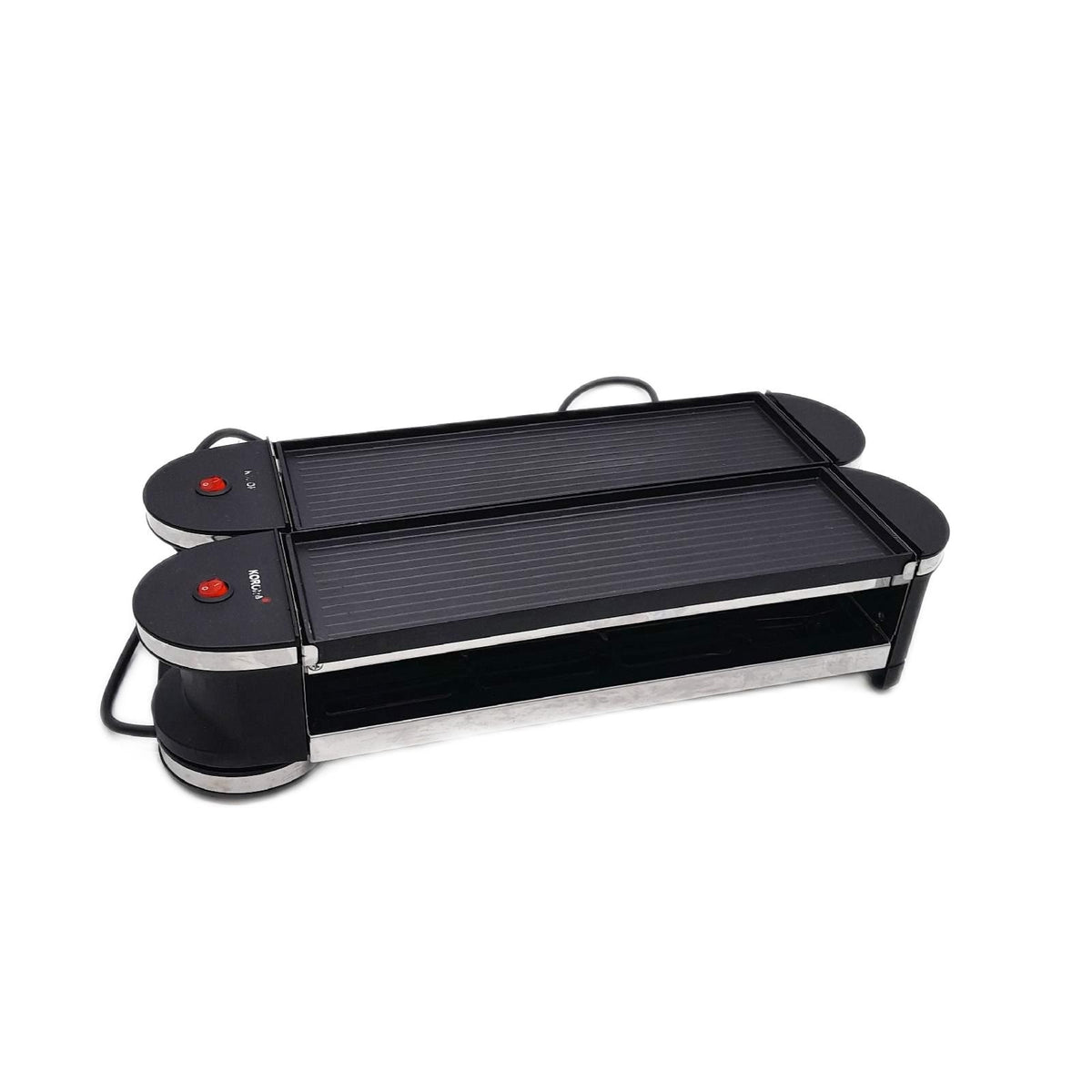 Korona 45072 Klappbares Raclette 8 Personen Antihaft Grillplatte Extra langes Kabel inkl Zubehör