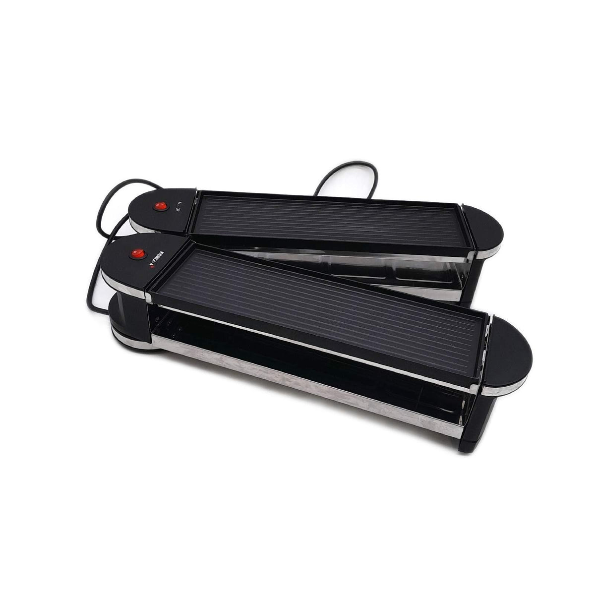 Korona 45072 Klappbares Raclette 8 Personen Antihaft Grillplatte Extra langes Kabel inkl Zubehör