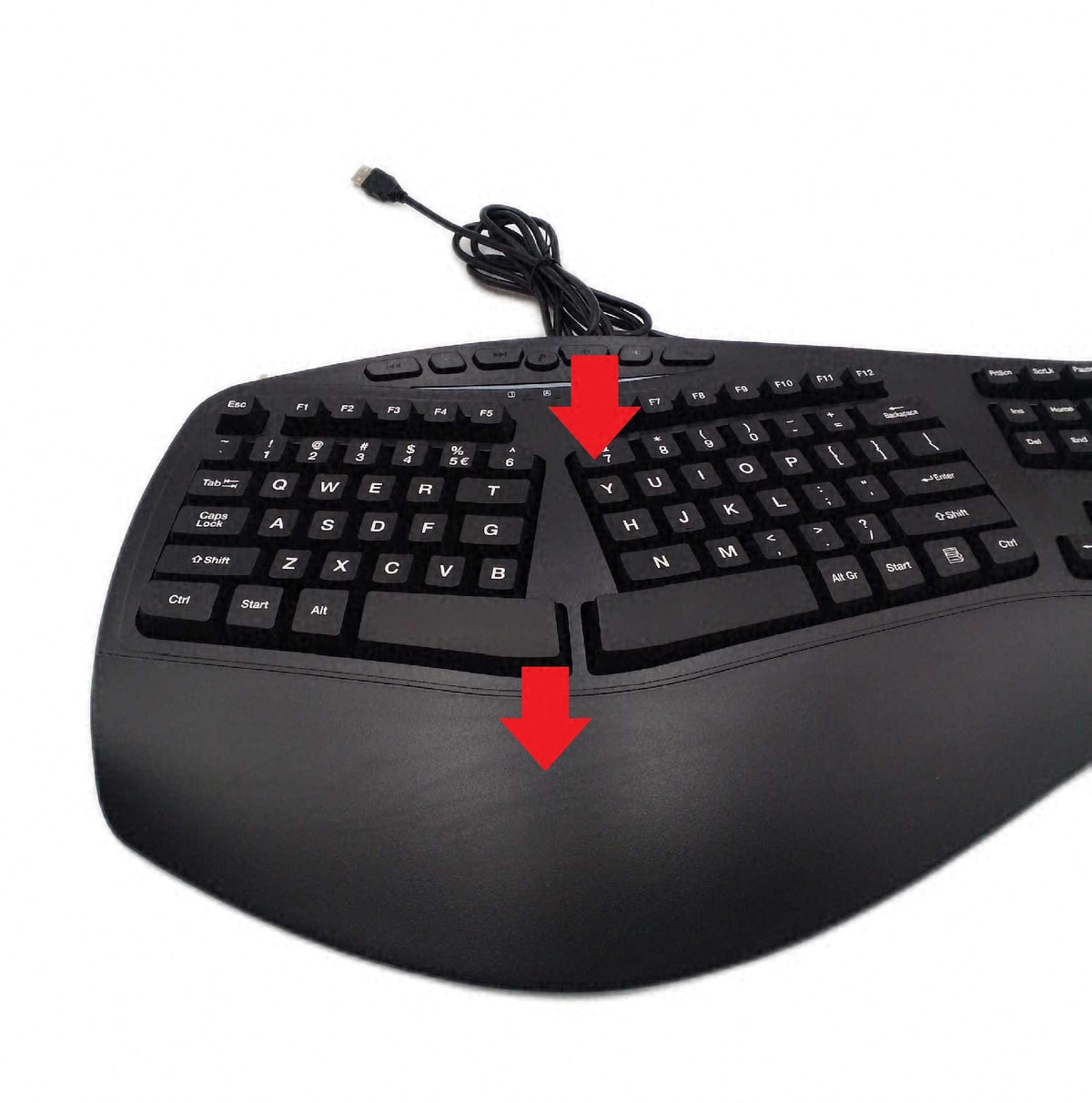 Perixx Periboard 312 Ergonomische Beleuchtete Tastatur Qwerty Stre