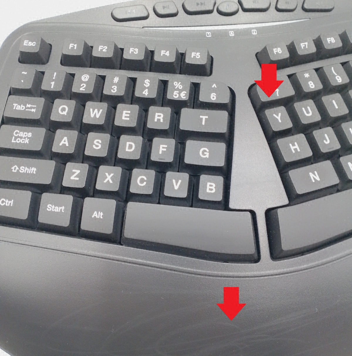 Perixx Periboard 312 Ergonomische Beleuchtete Tastatur Qwerty Stre